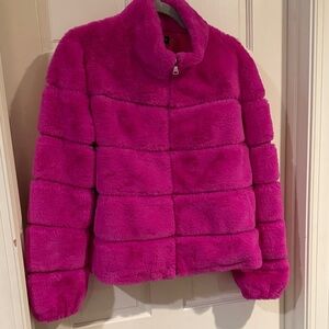 Love Token Bright Pink Teddy Jacket